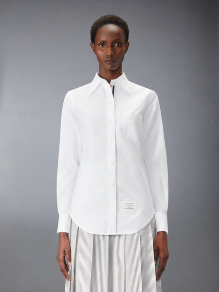 OXFORD GROSGRAIN PLACKET CLASSIC SHIRT WHITE