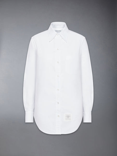 CLASSIC OXFORD GROSGRAIN PLACKET SHIRT WHITE