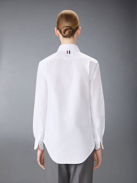 CLASSIC OXFORD GROSGRAIN PLACKET SHIRT WHITE