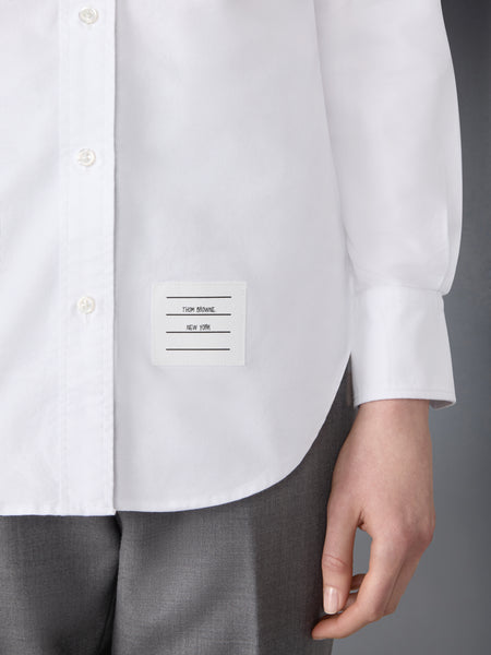 CLASSIC OXFORD GROSGRAIN PLACKET SHIRT WHITE