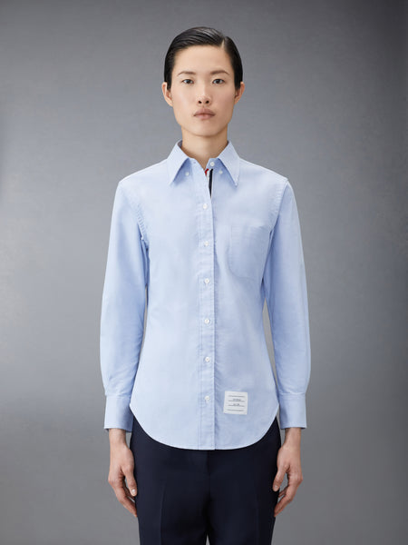 CLASSIC OXFORD GROSGRAIN PLACKET SHIRT LIGHT BLUE