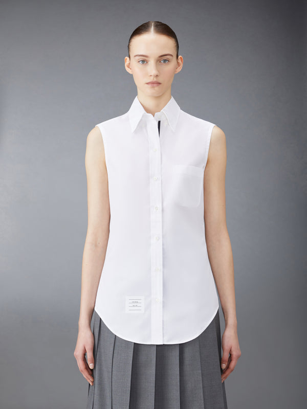 POPLIN SLEEVELESS SHIRT - image 2