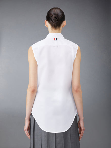 POPLIN SLEEVELESS SHIRT WHITE