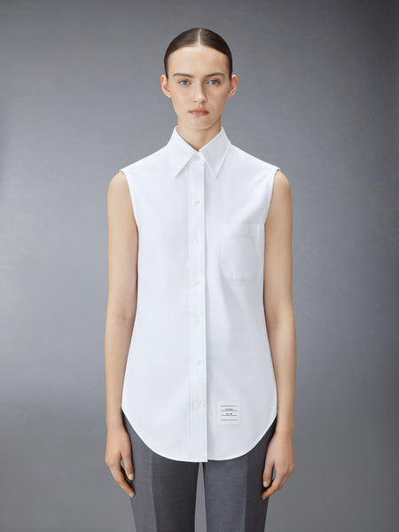 CLASSIC SLEEVELESS OXFORD SHIRT WHITE