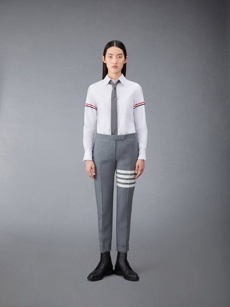 UNIVERSITY STRIPE ARMBAND OXFORD SHIRT MED GREY