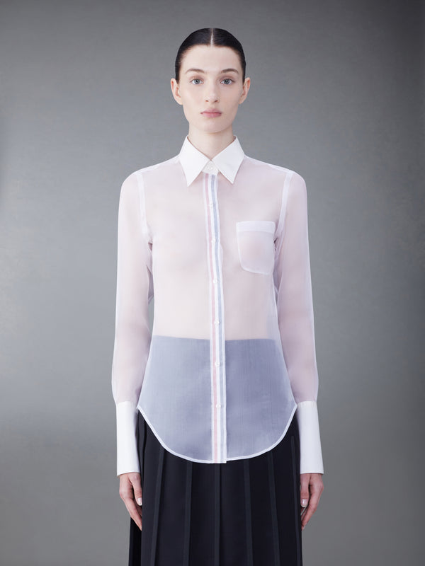 FRENCH CUFF ORGANZA SHIRT - image 2