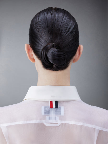 FRENCH CUFF ORGANZA SHIRT WHITE