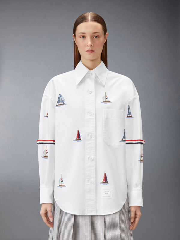 SAILBOAT STITCH SUPERSIZED SHIRT - image 1
