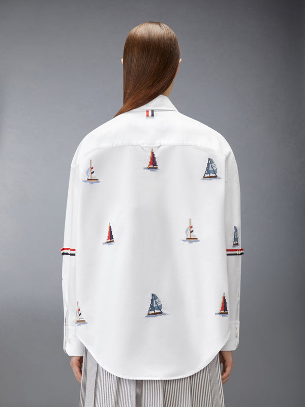 SAILBOAT STITCH SUPERSIZED SHIRT - image 2