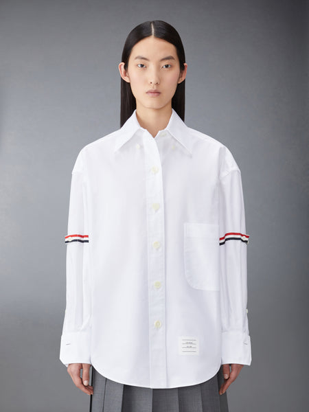 ARMBAND SUPERSIZED OXFORD SHIRT WHITE
