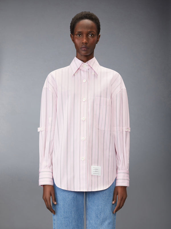 HAIRLINE STRIPE POPLIN SUPERSIZED SHIRT - image 1