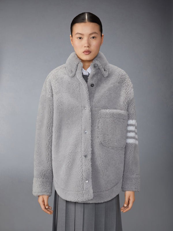 SHEARLING 4-BAR SUPERSIZED SHIRT JACKET - image 1