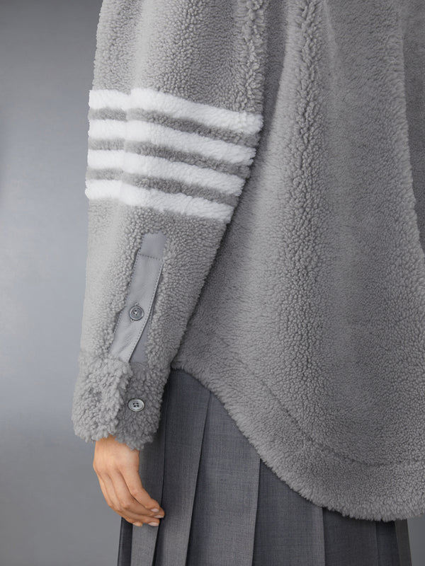 SHEARLING 4-BAR SUPERSIZED SHIRT JACKET - image 5