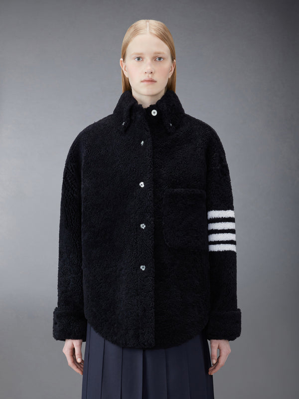 SHEARLING 4-BAR SUPERSIZED SHIRT JACKET - featured image