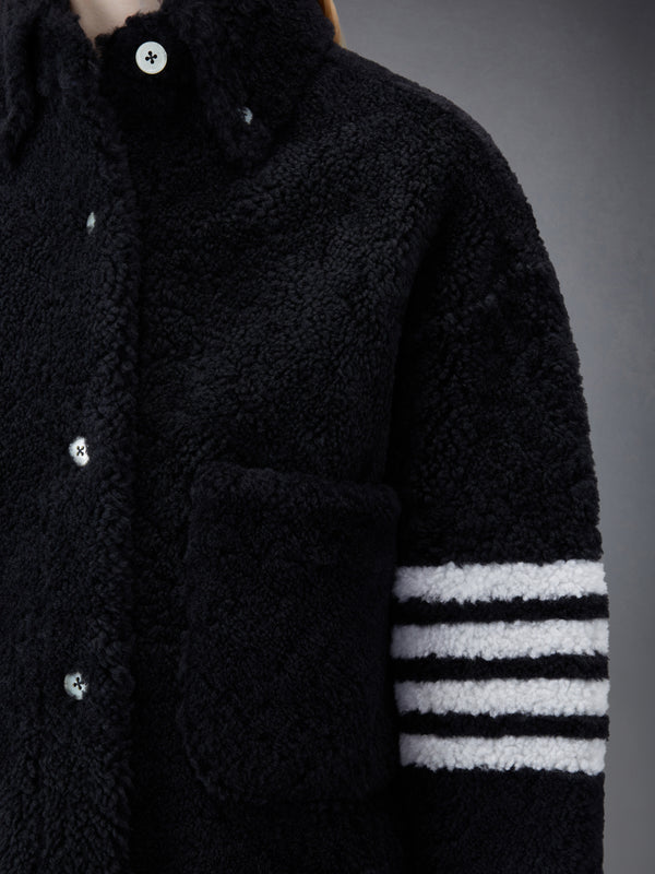 SHEARLING 4-BAR SUPERSIZED SHIRT JACKET - image 6