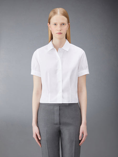 POPLIN TUCKED BLOUSE WHITE