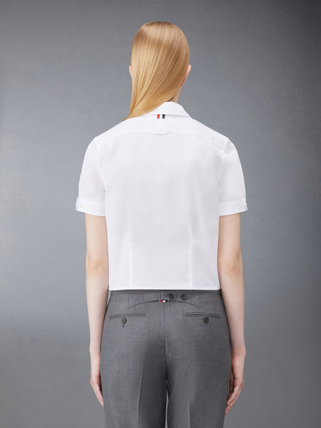 POPLIN TUCKED BLOUSE WHITE