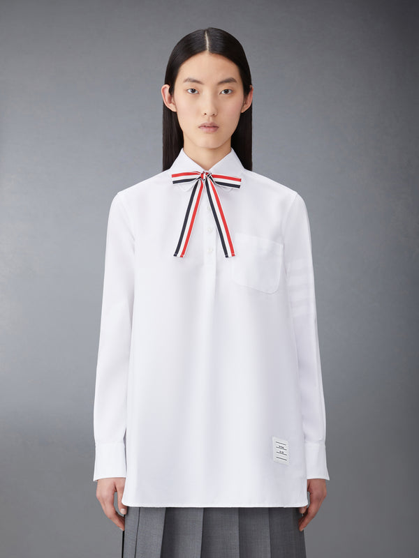 OXFORD 4-BAR BOW TIE BLOUSON - featured image