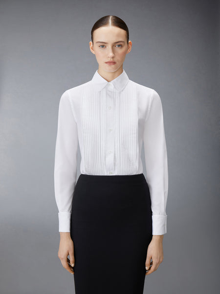 POPLIN FRENCH CUFF SHIRT WHITE