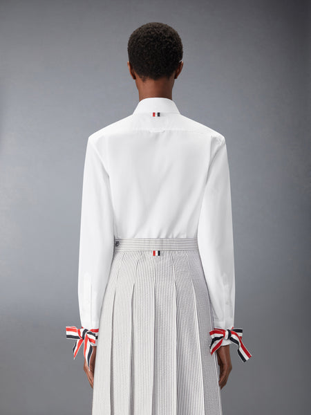 POPLIN SHIRT WITH SCARF CUFF WHITE