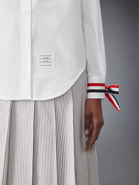 POPLIN SHIRT WITH SCARF CUFF WHITE