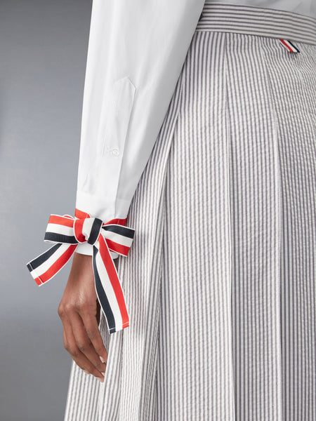 POPLIN SHIRT WITH SCARF CUFF WHITE