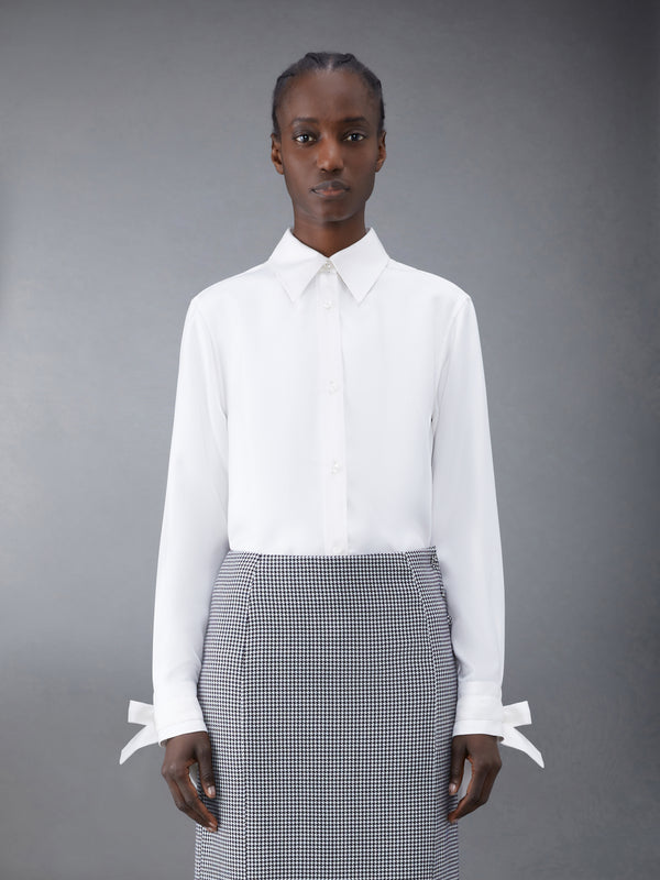 Silk Twill Scarf Cuff Easy Fit Shirt - featured image