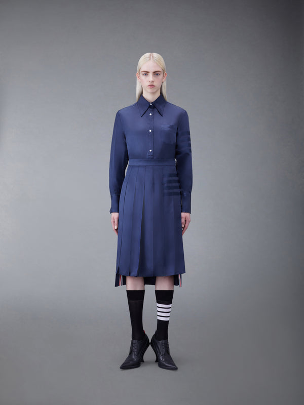 SILK TWILL 4-BAR OVERSIZED SHIRT - image 4