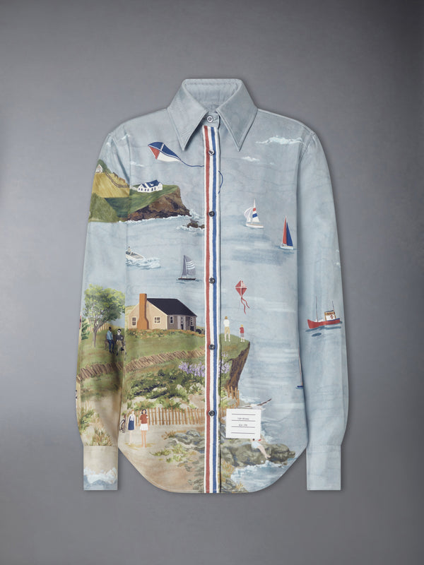 NANTUCKET SCENIC SILK TWILL SHIRT - featured image