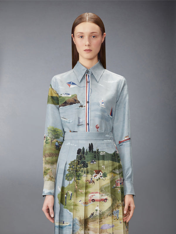 NANTUCKET SCENIC SILK TWILL SHIRT - image 1