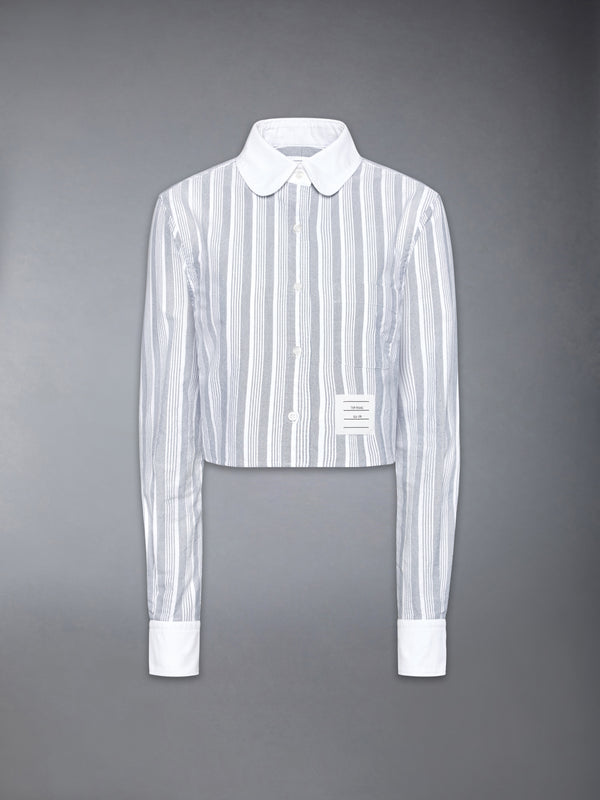 STRIPED CROPPED OXFORD SHIRT - featured image
