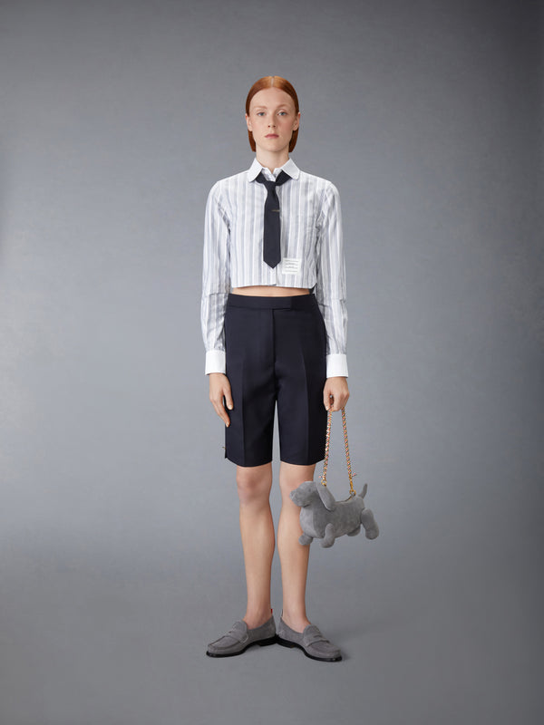 STRIPED CROPPED OXFORD SHIRT - image 2