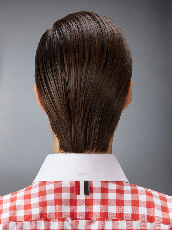 GINGHAM CHECK FLANNEL 4-BAR CROPPED SHIRT - image 5