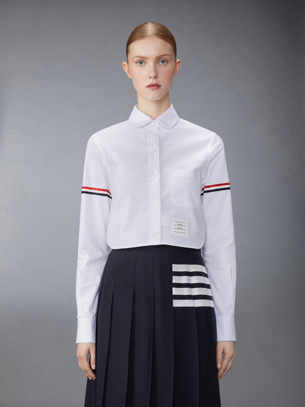 ARMBAND CROPPED OXFORD SHIRT - image 1