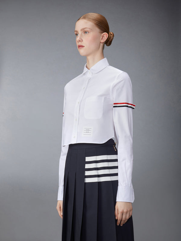 ARMBAND CROPPED OXFORD SHIRT - image 2