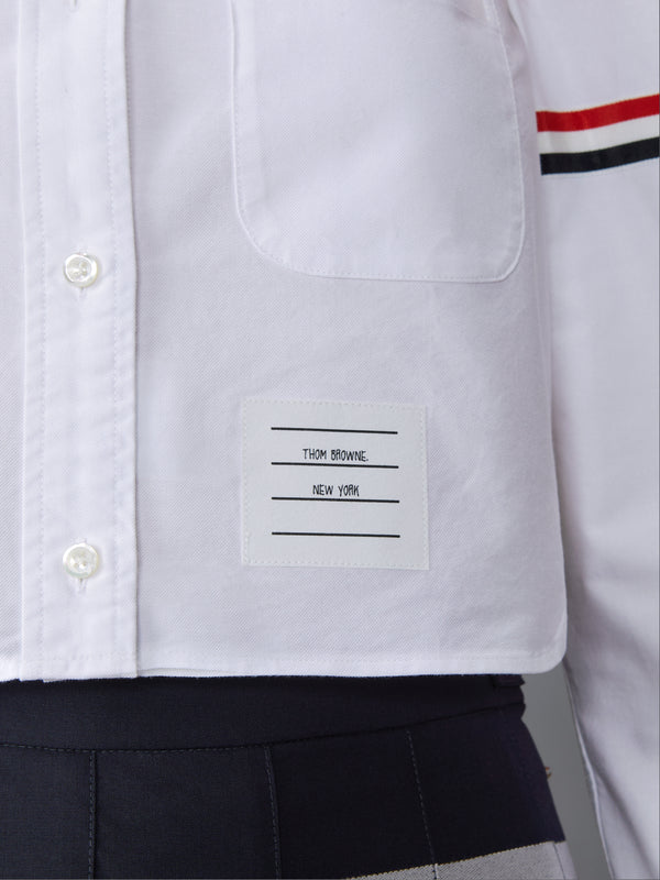 ARMBAND CROPPED OXFORD SHIRT - image 5
