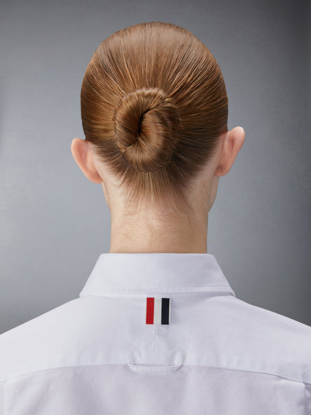 ARMBAND CROPPED OXFORD SHIRT WHITE