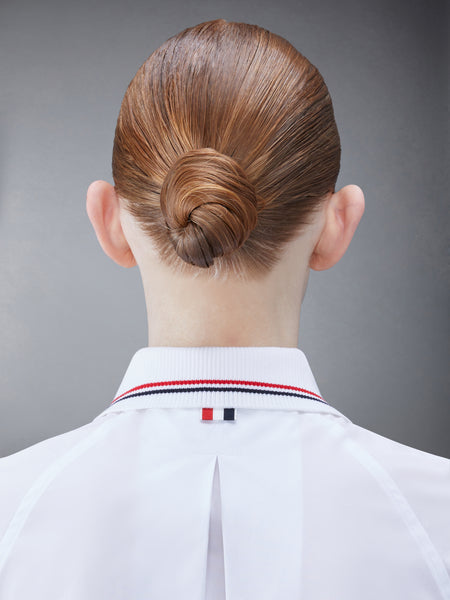 POPLIN BOX PLEAT SHIRT WHITE