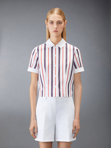 REPP STRIPE POPLIN BLOUSE RWBWHT