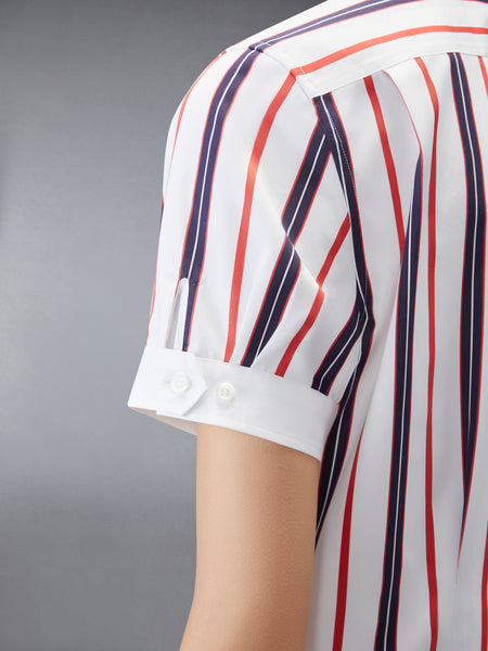 REPP STRIPE POPLIN BLOUSE RWBWHT