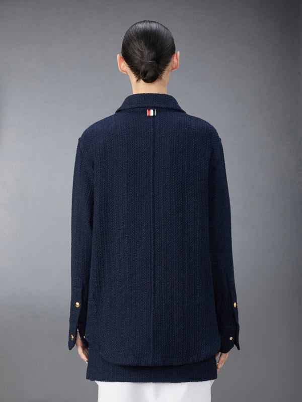 SOLID TWEED SHIRT JACKET - image 2