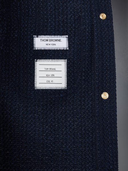 SOLID TWEED SHIRT JACKET NAVY