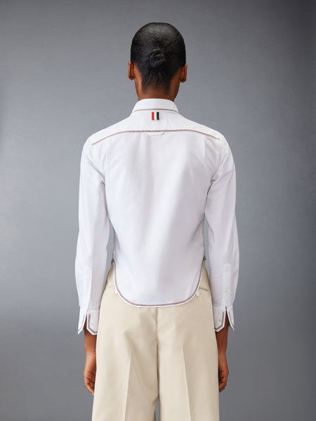 CLASSIC LONG SLEEVE CROPPED SHIRT WHITE
