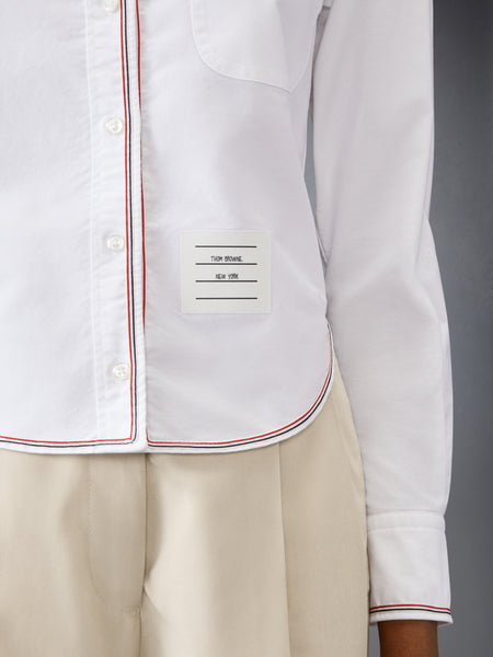 CLASSIC LONG SLEEVE CROPPED SHIRT WHITE