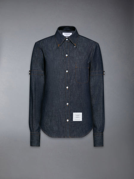 DENIM ARMBAND SHIRT NAVY