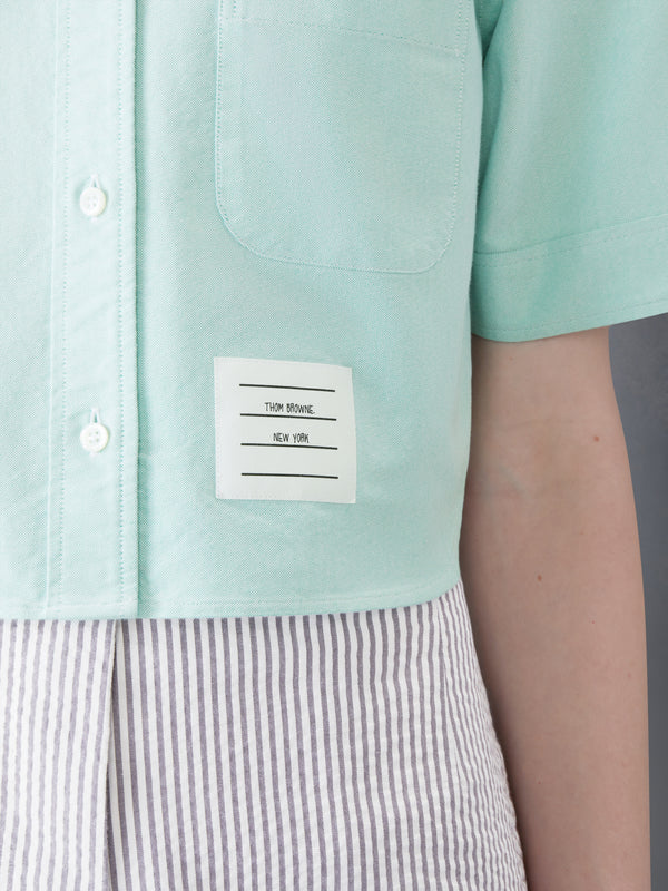 SHORT SLEEVE CROPPED OXFORD SHIRT - image 5