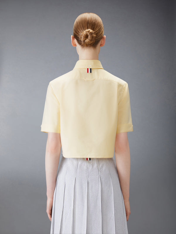 SHORT SLEEVE CROPPED OXFORD SHIRT - image 2