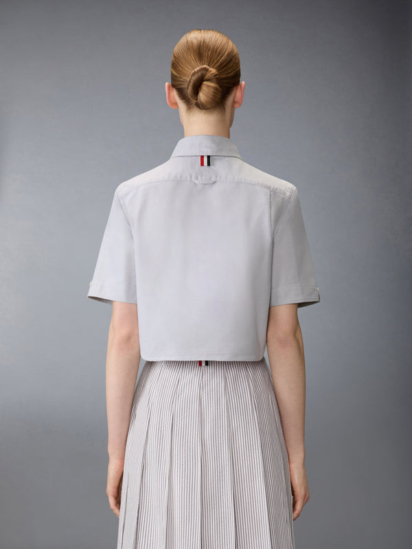 SHORT SLEEVE CROPPED OXFORD SHIRT - image 2