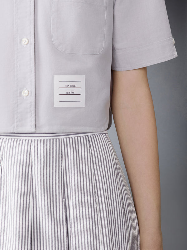 SHORT SLEEVE CROPPED OXFORD SHIRT - image 5