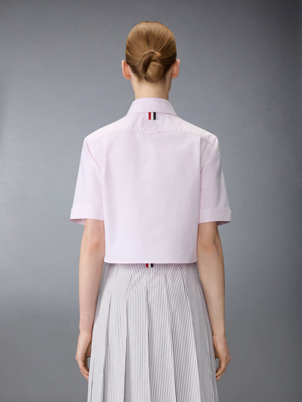 SHORT SLEEVE CROPPED OXFORD SHIRT - image 2